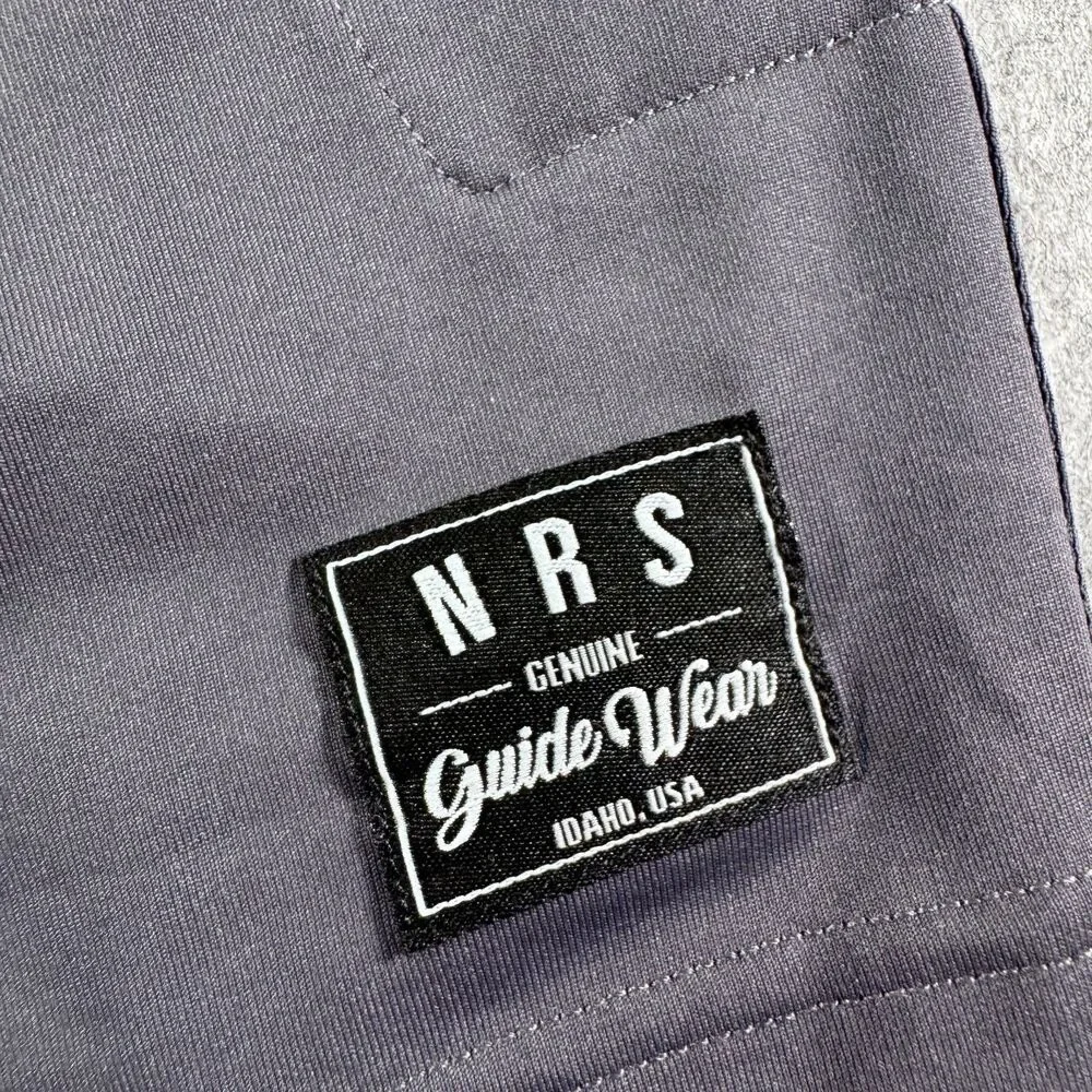 NRS Shorts Mens 38x10 Gray Blue Guide Wear Cargo Pocket Outdoor Idaho